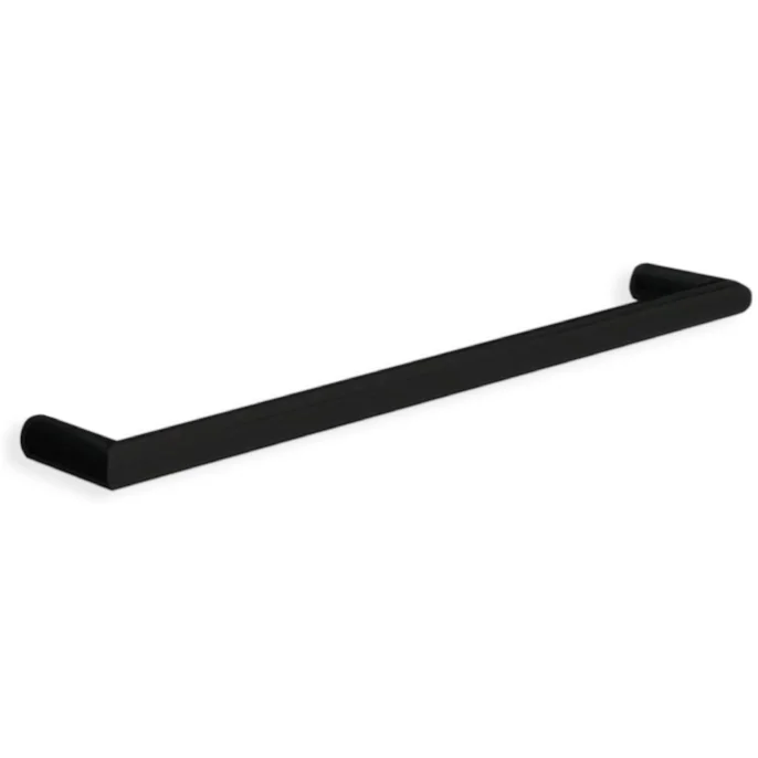 Matt Black Single Towel Rail – 600mm