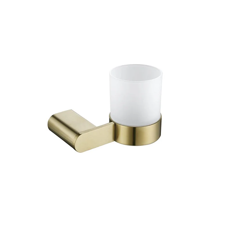 OVAL SERIES BRUSHED GOLD TOOTH BRUSH HOLDER