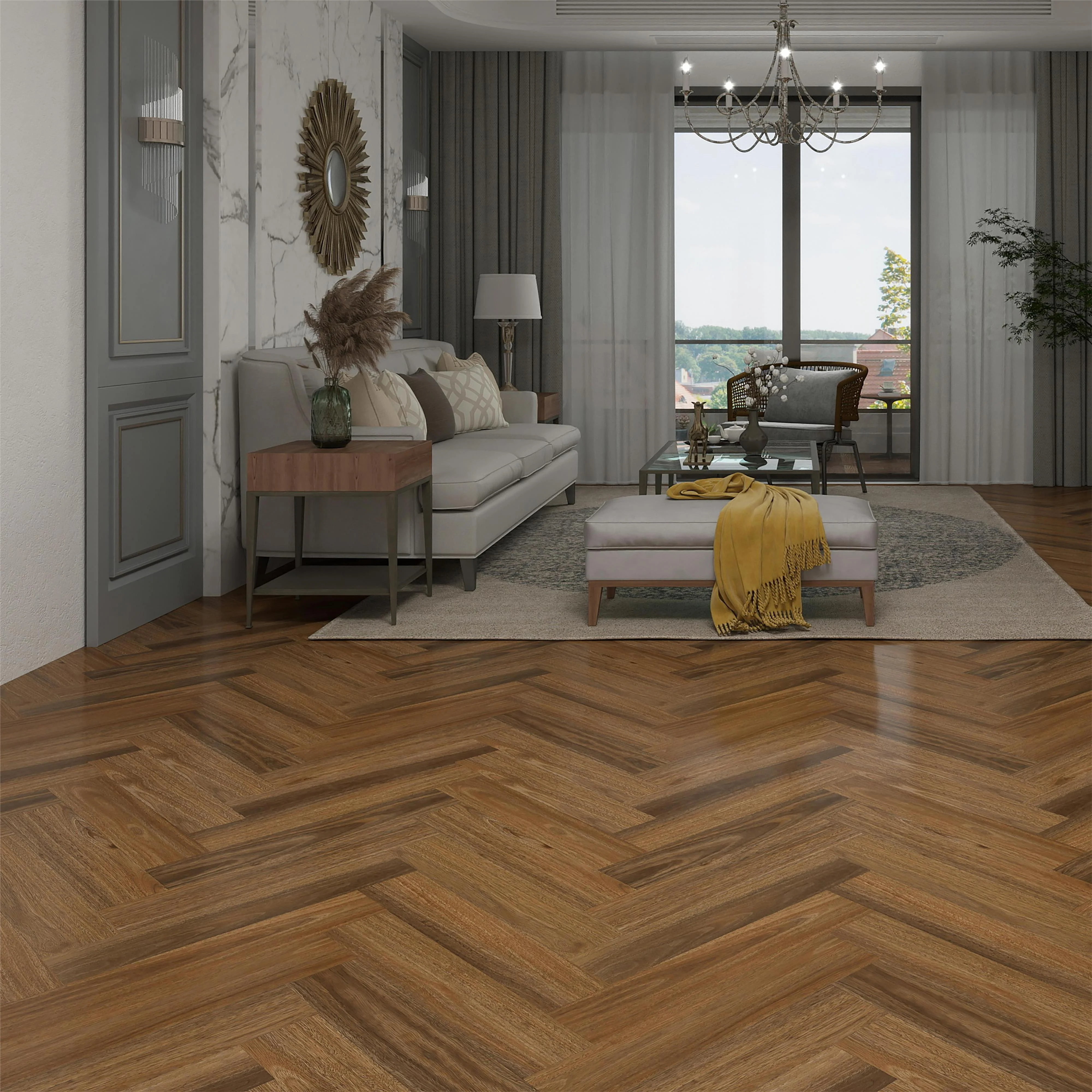 Hybrid Herringbone Flooring – 9mm