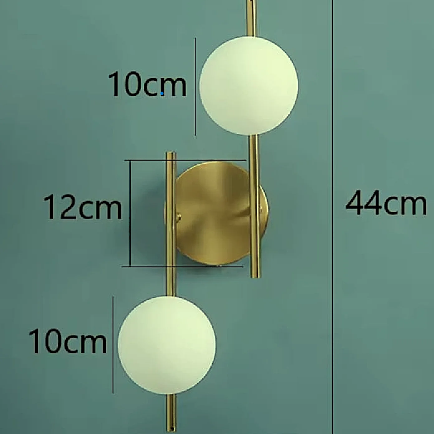Modern Wall Light – Brass & Glass